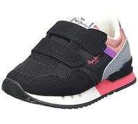 Pepe Jeans Baskets London One on Gk pour Fille, Noir (999), 24 EU