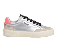 Pepe Jeans Baskets basses 'MILAN' beige / gris argenté / rose clair, Taille 39