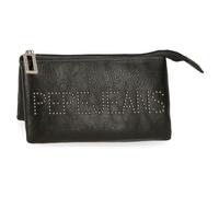 Pepe Jeans Bera Porte-Monnaie Trois Compartiments Noir 17,5 x 9,5 x 2 cm Cuir synthétique by Joumma Bags