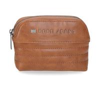 Pepe Jeans Biker Porte-Monnaie Marron 11,5 x 8,5 x 1,5 cm Polyester avec détails en Cuir synthétique by Joumma Bags, Marron, Talla única, Porte-Monnaie