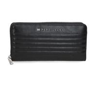 Pepe Jeans Biker Portefeuille avec Porte-Cartes Noir 19,5 x 10 x 2 cm Polyester avec détails en Cuir synthétique by Joumma Bags, Noir, Talla única, Portefeuille avec Porte-Cartes