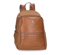 Pepe Jeans Biker Sac à dos pour ordinateur portable, fabriqué en polyester avec détails en cuir synthétique, bretelles larges, ergonomiques et rembourrées qui s'adaptent parfaitement au dos, par