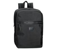 Pepe Jeans Blackmore Sac à dos pour ordinateur portable 15,6 pouces Noir 28 x 40 x 14 cm Polyester avec détails en cuir synthétique 15,68 l by Joumma Bags, Noir, Talla única, Sac à dos pour