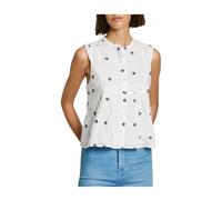 Pepe Jeans - Blouse Elvire Imprimé Bleu - Femme - Tops - Blanc - Taille: 42 FR