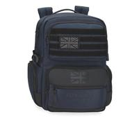 Pepe Jeans Sac à Dos Bromley, Sacs à Dos Cabine, Polyester, différentes Tailles, Noir, Vert, Rouge, Gris, Polyester par Joumma Bags, Bleu, Talla única, Sac à Dos pour Ordinateur