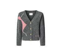 Pepe Jeans Cardigan 'Cecily' gris foncé / rose / blanc, Taille XL