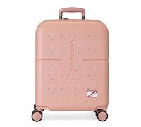 Pepe Jeans Carina Rose Valise Cabine 40x55x20 cm ABS Rigide Fermeture TSA Intégrée 37L 2.74 kg 4 Double Roues Bagage à Main Extensible