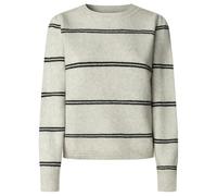 Pepe Jeans Carmela Stripe Tricot, Beige (Blanc écru), M Femme