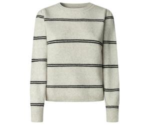 Pepe Jeans Carmela Stripe Tricot, Beige (Blanc écru), M Femme