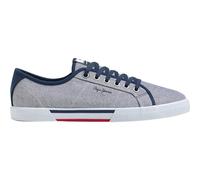 Pepe Jeans Brady Men Chambray Trainers Gris EU 42 Homme