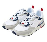 Pepe Jeans Chaussures de Course London Pro Vint pour Homme, Blanc d'usine, 43 EU