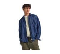 Pepe Jeans - Chemise de travail classique en coton - Homme - Chemises - Bleu - Taille: L