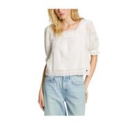 Pepe Jeans - Chemisier Boho-Chic en Dentelle Everly - Femme - Blouses et Chemises - Blanc - Taille: 36 FR