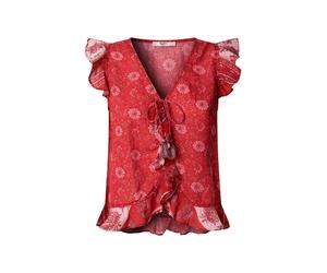 Pepe Jeans Chemisier 'CRISTAL' beige / rouge, Taille M