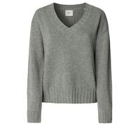 Pepe Jeans Cherice V Neck Tricot, Gris chiné, XL Femme