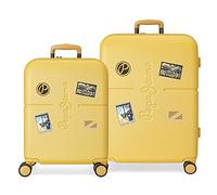 Pepe Jeans Chest Jeu de valises, 48 x 70 x 28 cm, Citronier, 48x70x28 cms, Lot de valises