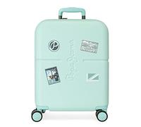 Pepe Jeans Chest Valise de Cabine Bleue 40 x 55 x 20 cm Rigide ABS Fermeture TSA Intégré 37 L 3,22 kg 7 Roues Double Équipement à Main