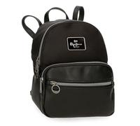 Pepe Jeans Christine Sac à Dos décontracté Noir 20 x 25,5 x 10 cm Polyester avec détails en Cuir synthétique by Joumma Bags, Noir, Talla única, Sac à Dos décontracté