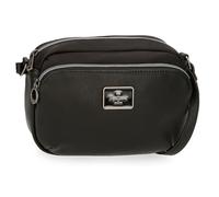 Pepe Jeans Christine Sac bandoulière Noir 21,5 x 15 x 5 cm Polyester avec détails en Cuir synthétique by Joumma Bags, Noir, Talla única, Sac bandoulière