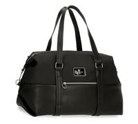 Pepe Jeans Christine Sac de Voyage Noir 40 x 25 x 20 cm Polyester avec détails en Cuir synthétique 20 L by Joumma Bags, Noir, Talla única, Sac de Voyage