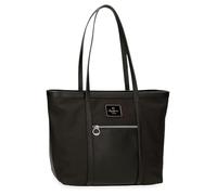 Pepe Jeans Christine Sac fourre-Tout Noir 40 x 29 x 14 cm Polyester avec détails en Cuir synthétique by Joumma Bags, Noir, Talla única, Sac fourre-Tout
