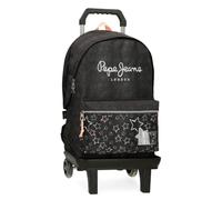 Pepe Jeans Cintia Sac à Dos pour Ordinateur Portable 15,6" avec Chariot Noir 31 x 44 x 15 cm Polyester 20,46 l by Joumma Bags