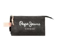 Pepe Jeans Cintia Trousse Triple Noire 22 x 12 x 5 cm Polyester by Joumma Bags