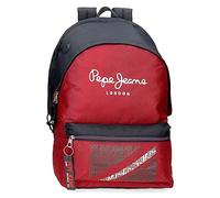 Pepe Jeans Clark Double Compartiment Laptop Backpack 15.6" Rouge 31x44x15 cms Polyester 23.87L
