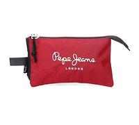 Pepe Jeans Clark Triple Trousse Rouge 22x12x5 cms Polyester