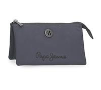 Pepe Jeans Corin Porte-Monnaie Trois Compartiments Gris 17,5 x 9,5 x 2 cm Polyester et PU 0,33 l by Joumma Bags, Gris, Talla única, Porte-Monnaie à Trois Compartiments