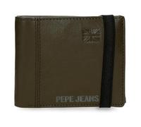 Pepe Jeans Cortland Portefeuille avec Ruban élastique Vert 11,5 x 8,5 x 1 cm Cuir by Joumma Bags