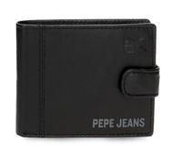 Pepe Jeans Cortland Portefeuille Horizontal avec Fermeture à Clipser Noir 11 x 8,5 x 1 cm Cuir by Joumma Bags