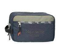Pepe Jeans Cromwell Trousse de Toilette Deux Compartiments Adaptable Noir 26 x 16 x 12 cm Polyester, Noir, Talla única, Trousse de Toilette 2 Compartiments Adaptable