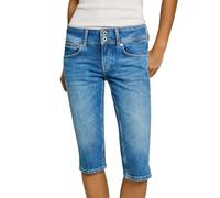 Pepe Jeans Crop LW Shorts, Bleu (Denim-Ic1), 27W Femme
