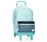 Pepe Jeans Dalma Sac à dos pour ordinateur portable, double compartiment, 39,6 cm, bleu, 31 x 44 x 15 cm, polyester, par Joumma Bags, bleu, 32 x 44 x 22 cm, sac à dos pour ordinateur portable avec