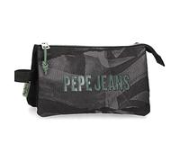 Pepe Jeans Davis Trousse Triple Noire 22 x 12 x 5 cm Polyester