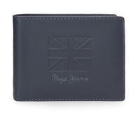 Pepe Jeans Denver Portefeuille Horizontal avec Portefeuille Amovible Bleu 11 x 8,5 x 1 cm Cuir by Joumma Bags