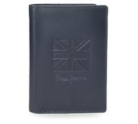 Pepe Jeans Denver Portefeuille Vertical avec Porte-Monnaie Bleu 8,5 x 11,5 x 1 cm Cuir by Joumma Bags