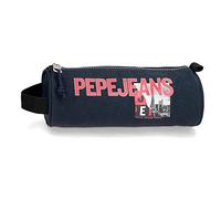 Pepe Jeans Dikran Trousse ronde Bleu 23 x 9 x 9 cm Polyester, bleu, Trousse ronde