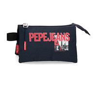 Pepe Jeans Dikran Trousse triple Bleu 22 x 12 x 5 cm Polyester, bleu, Trousse triple