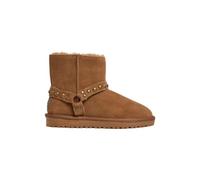 Pepe Jeans Diss Biker Leather Ankle Boots Marron