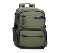 Pepe Jeans Dorking Sac à Dos pour Ordinateur Portable Adaptable 15,6 Pouces Vert 28 x 40 x 16 cm Polyester avec détails en Cuir synthétique 17,92 l by Joumma Bags