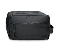 Pepe Jeans Dorking Trousse de Toilette Adaptable Noir 26x16x12 cm Polyester with détails en Cuir Synthétique par Joumma Bags