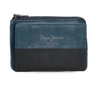 Pepe Jeans Double Portefeuilles et Porte-Monnaie en Cuir de Vachette, Noir, Kaki, Marine, différentes Tailles, Bleu Marine, Talla única, Porte-Cartes