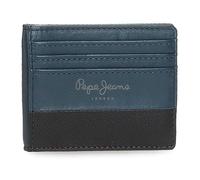 Pepe Jeans Double Portefeuilles et Porte-Monnaie en Cuir de Vachette, Noir, Kaki, Marine, différentes Tailles, Bleu Marine, Talla única, Porte-Cartes