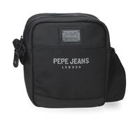 Pepe Jeans Durham Sac à bandoulière Deux Compartiments Noir 17 x 22 x 7,5 cm Polyester by Joumma Bags