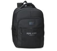Pepe Jeans Durham Sac à Dos Double Compartiment Adaptable 15,6" Pouces Noir 30 x 42 x 14,5 cm Polyester 18,27 L by Joumma Bags