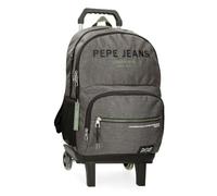 Pepe Jeans Edmon Sac à dos double compartiment adaptable à chariot portable 15,6 pouces Gris 33 x 46 x 15 cm Polyester by Joumma Bags
