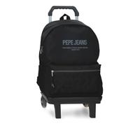 Pepe Jeans Edward School Sac à Dos avec Trolley Ordinateur Portable 15,6 Pouces Noir 31x44x17,5 cm Polyester 23,87L by Joumma Bags