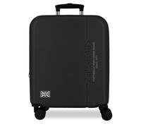Pepe Jeans Edward Valise Cabine Noir 40x55x20 cm Rigide ABS Serrure à Combinaison Intégrée 37L 2.6kg 4 Doubles Roues Extensible Bagage à Main par Joumma Bags